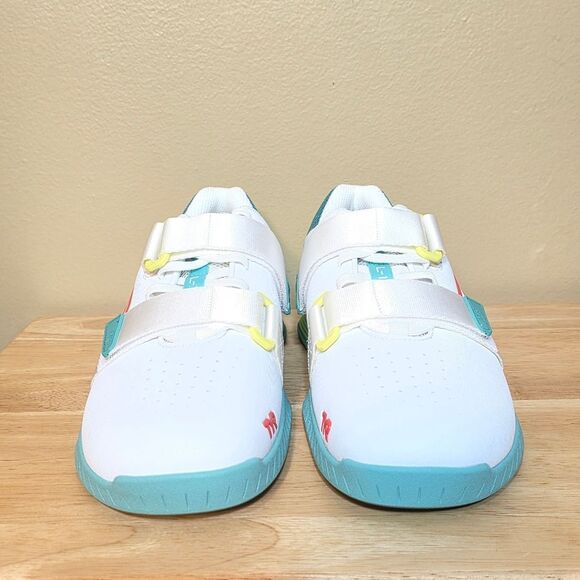 TYR L-1 Lifter Weightlifting Shoes White Turquoise Men's Size 9.5 Women's 11 - Picture 3 of 8